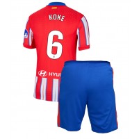 Atletico Madrid Koke #6 Heimtrikotsatz Kinder 2024-25 Kurzarm (+ Kurze Hosen)